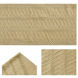 Artoid Mode Burlap Brown Farmhouse Woven Rustic Hollow Table Runner, Seasonal Holiday Hollow Kitchen Dining Table Decoration for Home Party Decor 12x72 Inch Artoid Mode