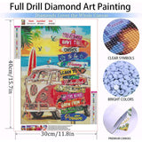 Diamond Art Kits for Adults Beginner- 3 Pack Tropical Beach DIY Diamond Painting Kits 5D Diamond Dots Gem Art Crafts with Tools- Round Full Drill Funny Crafts for Home Wall Decor&Gift 12x16inch ﻿ Fairyland JinWenn