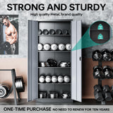 SISESOL Metal Garage Storage Cabinet with Doors and Shelves, 71" Multifunctional Garage Storage Closet Large Garage Locker with Adjustable Shelves & Locking Doors Steel Snapit Storage Tall Cabinet SISESOL