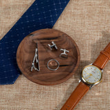 Personalized Small Wooden Jewelry Tray Engraved Wooden Ring Dish Engagement Men Ring Tray Wedding Ring Holder for Nightstand Gift for Wedding Day, Roycraft