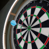 peleya Dart Board Cabinet Set with LED Light; Bristle Dartboard, Built in LED Light, Darts and Chalkboards peleya