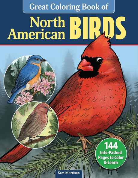 Great Coloring Book of North American Birds: 144 Info-Packed Pages to Color & Learn (Design Originals) Realistic Wild Bird Designs and Fun Facts on Perforated Pages - Songbirds, Waterfowl, and More Design Originals
