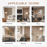 POHARE Wood Slat Wall Panels, 4 Pack 8 x 1 ft Decorative Wood Panels for Wall,Stylish Wall Panels for Interior Wall Decor, Modern Acoustic Wood Wall Panels with Felt Backing, Oak POHARE