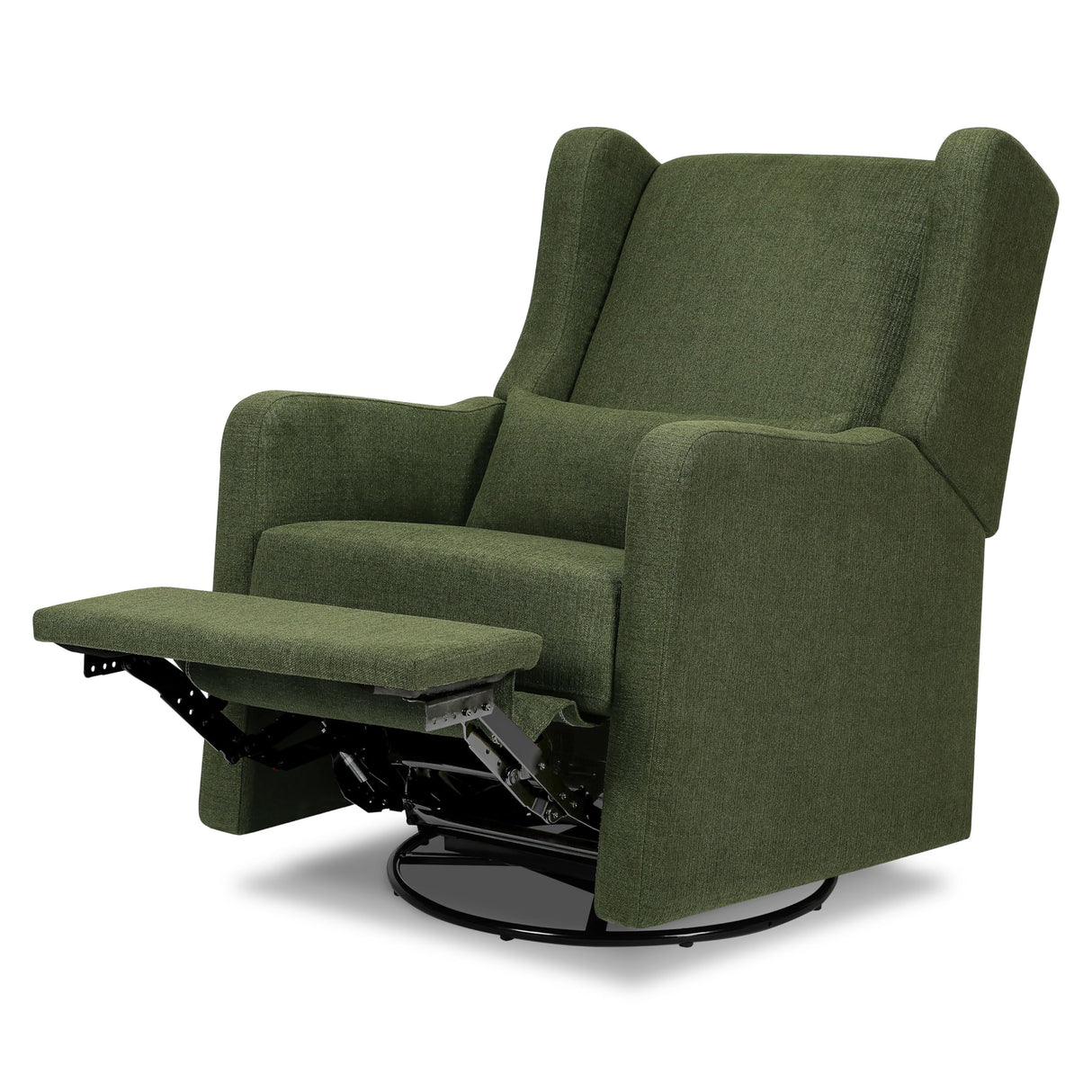 DaVinci Carter’s Arlo Swivel Rocker Recliner Chair - GREENGUARD Gold, FSC & Certi-PUR US Certified - Ultra Comfy Nursery Glider Recliner - Glider Rocking Chair for Nursery & Living Room - Forest Green DaVinci