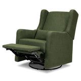 DaVinci Carter’s Arlo Swivel Rocker Recliner Chair - GREENGUARD Gold, FSC & Certi-PUR US Certified - Ultra Comfy Nursery Glider Recliner - Glider Rocking Chair for Nursery & Living Room - Forest Green DaVinci
