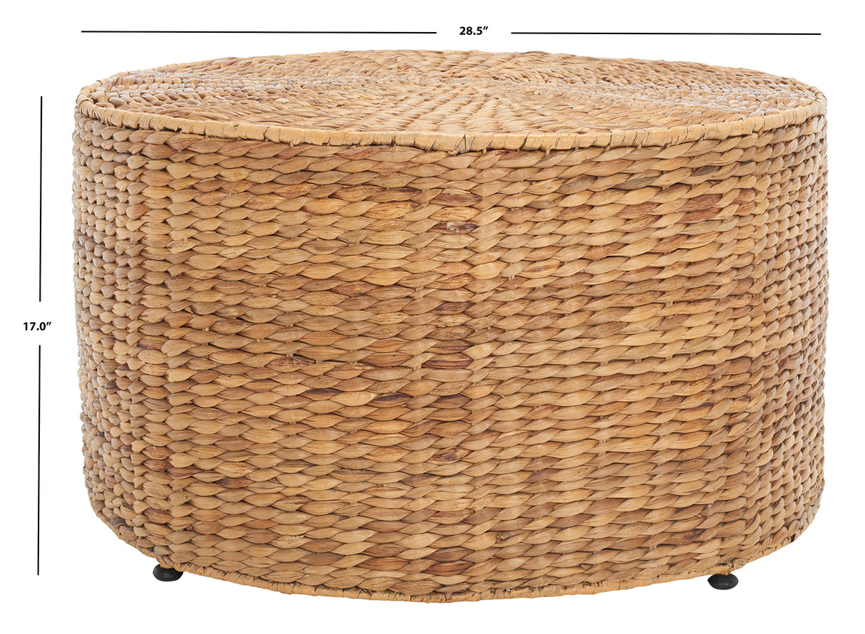 SAFAVIEH Home Collection – Jesse Wicker Coffee Table, Fully Assembled, Natural Fiber Accent Coffee Table with Iron Legs, Modern Coastal Style (SEA7035A) SAFAVIEH