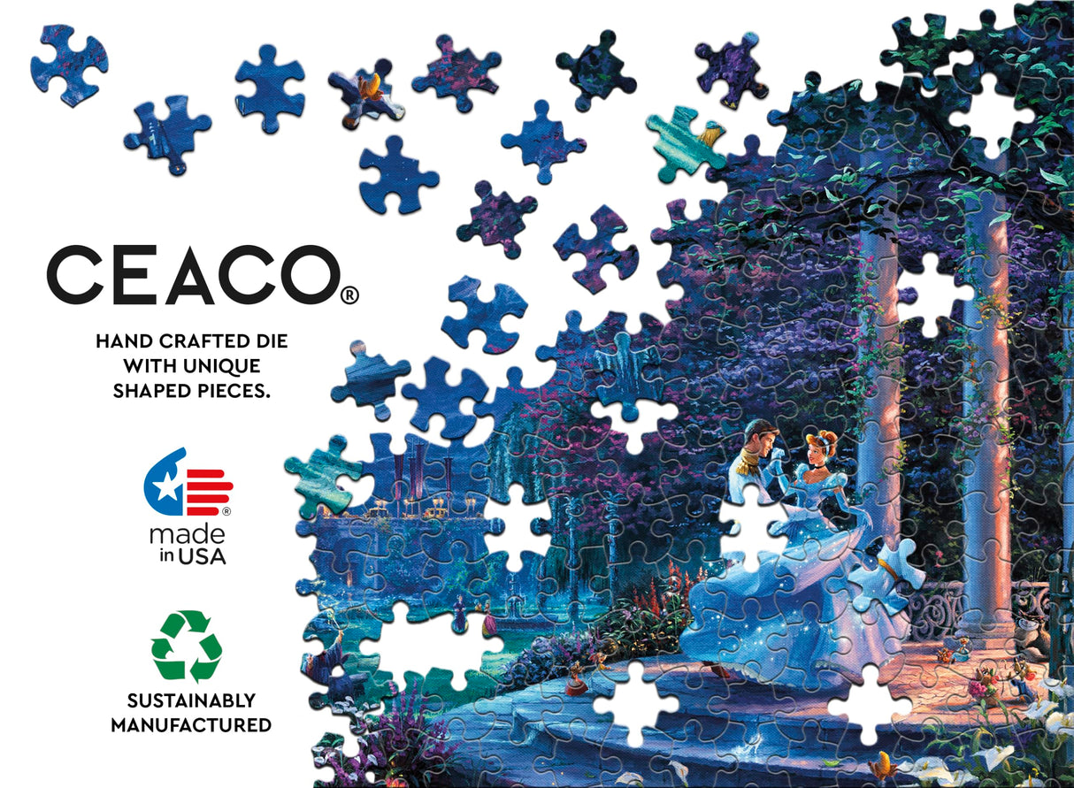 Ceaco - Thomas Kinkade - Disney - Cinderella - Dancing in The Starlight - 1000 Piece Jigsaw Puzzle Ceaco