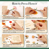 Aboofx Flower Press Kit, Craft Kits 11"x11" 10 Layers Wooden Flower Pressing Kit for Crafts Pressed Flowers and Plant for DIY Art, Preservation for Bookmark Frame Wedding Flower Drying Aboofx