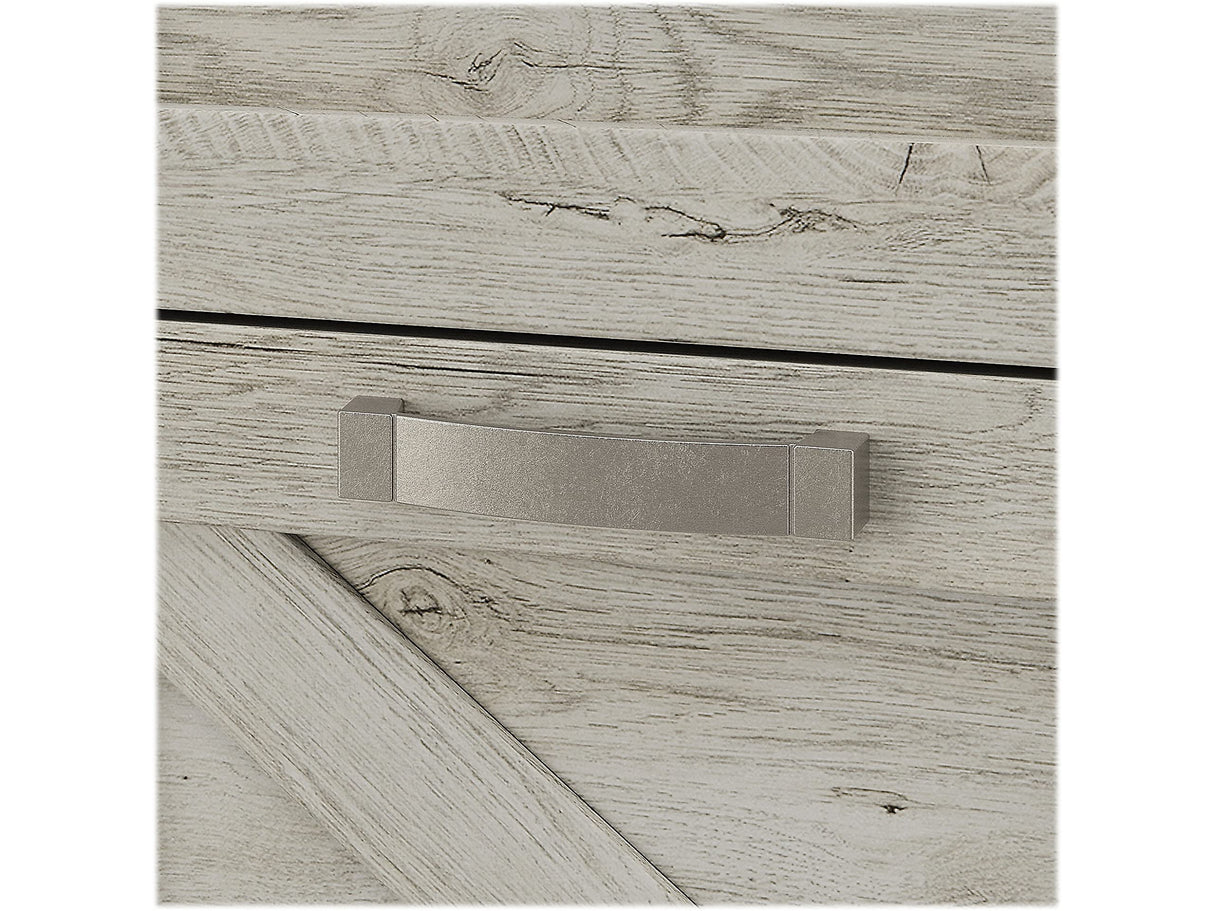 Bush Furniture Grove L Shaped Desk with 2 Drawer Lateral File Cabinet, 60W, Cottage White Bush Business Furniture