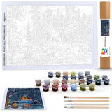 Ledgebay Paint by Numbers Kit for Adults: Beginner to Advanced Number Painting Kit - Fun DIY Arts & Crafts | Color by Numbers for Adults - Kits Include - (Aurora Bliss 16" x 20" Unframed) Ledgebay