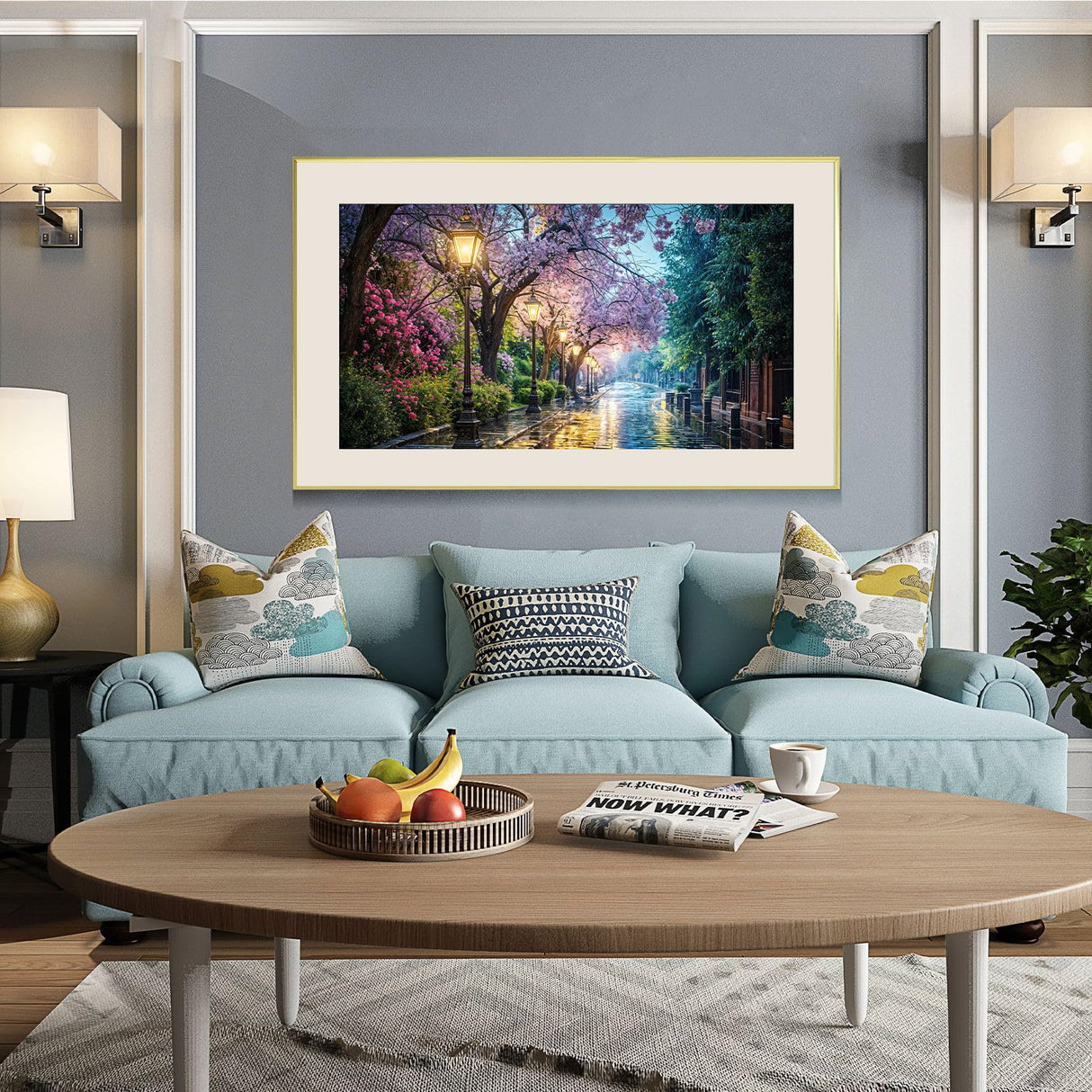 JOOZ Large Diamond Painting Kits for Adults DIY 5D City Street Scene Diamond Art Kits for Adults Full Drill Diamond Painting Flowers Gem Painting Kits for Gift Home Wall Decor 27.5x15.7 Inch JOOZ