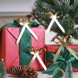 FESTGLOX Metal Bows for Christmas Tree, 12Pcs Gold Bow Ornaments with Clip for Xmas Tree Topper, Wreaths, Garland Decor, Elegant Festive Decoration FESTGLOX