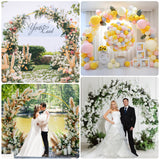 Wokceer Wedding Arch 7.2FT Round Backdrop Stand Gold Metal Circle Backdrop Stand Circle Balloon Arch Stand Frame for Birthday Party Bridal Shower Anniversary Ceremony Candy Tables Celebration Wokceer