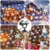 Christmas Snowflake Projector Light, 2025 Dual Head Snowflake Light, IP65 Waterproof, Rotating LED Snowfall Projector for Indoor Outdoor Christmas Party Garden Decorations BOTUMIUY