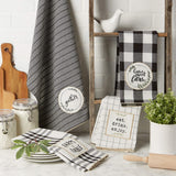 DII Home Sweet Farmhouse Kitchen Collection, Dishtowel Set, 18x28, Black, 4 Count DII