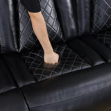 SIENWIEY Power Reclinier Sectional Sofa,Black Leather Reclining Sectional Modular Sofa,L Shaped Leather Couch with LED Lights/USB Charger/Cup Holders/Storage Console/Storage Armrest/Coffee Table(L) SIENWIEY