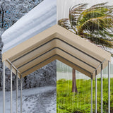 Nuturelly 10x20 FT Carport Heavy Duty Portable Garage, Upgraded Car Canopy Shelter Patry Tent with Steel Frame for SUV, Car, Truck and Tractors Nuturelly