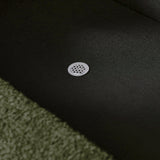 ECLYL Oval Storage Bench 43.5" Linen Fabric Upholstered Entryway Bench with Solid Wood Legs Ottoman Bench Indoor Bench for Living Room/Bedroom/End of Bed/Entryway (Dark Green) ECLYL