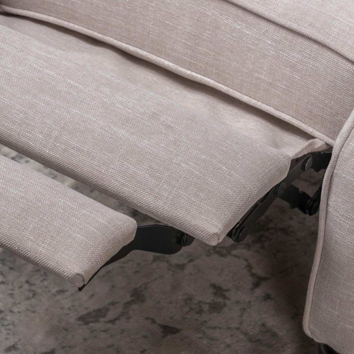 CHRISTOPHER KNIGHT HOME GDF Studio Elizabeth Tufted Fabric Recliner, Vintage Reclining Reading Armchair, Light Beige GDFStudio