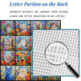 Bgraamiens Puzzle- Stained Glass Puzzle Cat Puzzles for Adults 1000 Pieces, Colorful Kitten Collage Puzzles 1000 Pieces,Challenging Jigsaw Puzzles for Adults Bgraamiens