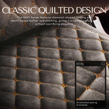 Dowinx Gaming Chair Office Desk Chair with Massage Lumbar Support, Vintage Style Task Chair PU Leather High Back Gamer Chair with Retractable Footrest (Brown) Dowinx