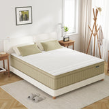 PurrJoys Queen Mattress Firm, 14 Inch Queen Size Mattress in a Box,Hybrid Memory Foam Queen Mattress with Individual Pocket Spring for Motion Isolation & Pressure Relief PurrJoys