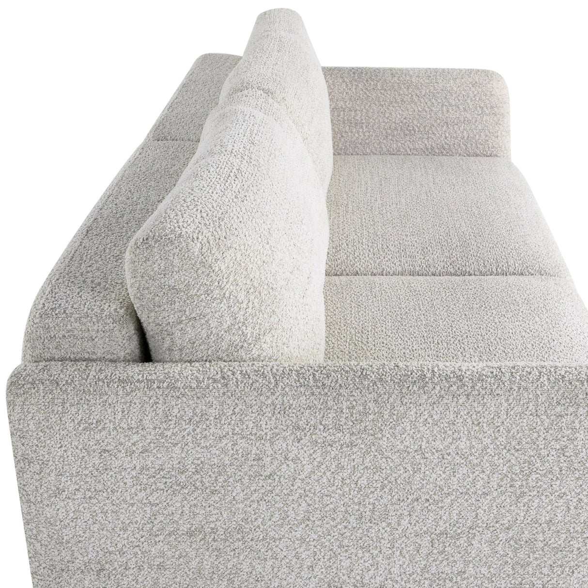 Serta Vail 86" Convertible Sleeper Sofa, Queen Size, Wall-Hugging Dreamglide Mechanism, Dreamcoil Comfort, Boucle Fabric, Ivory Serta