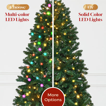 HOLLO STAR 9ft Prelit Christmas Tree with 590 LED Lights, Artificial Christmas Tree with App-Controlled Multi-Color RGB Lights, 2093 Branch Tips, Easy to Assemble, for Home, Party