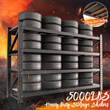 Anxxsu 5000LBS Storage Shelves, 71" W Heavy Duty Garage Shelving Unit, Adjustable Industrial Shelving, 4 Tier Metal Shelving for Garage, Supermarket, Warehouse, 71" W x 24" D x 70" H Anxxsu