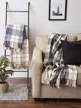 DII Farmhouse Woven Throw, 50x60 with 3" Fringe, Stone DII