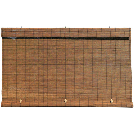 Radiance Cord-Free Brown Bamboo Roll-Up Shades for Outdoor Spaces - 36" x 72" Radiance