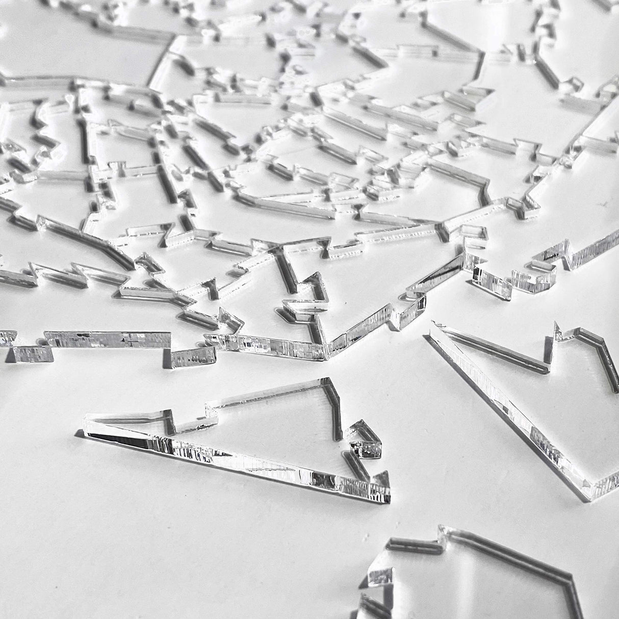 Broken Glass Puzzle - Clear Puzzle - Unique Clearly Impossible Puzzle - Difficult and Fun! - 161 Pieces 10 x 10'' WoodArtSupply