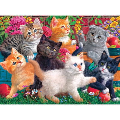 RoseArt - Fancy Cats - Kittens at Play - 750 Piece Jigsaw Puzzle for Adults