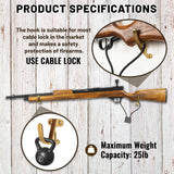 LOIUO Gun Rack Storage Wall Mount Rifles Shotgun Hooks Horizontal Metal Hangers for Storing Shotguns Rifles Archery Bow Heavy Duty Steel (Gold) LOIUO