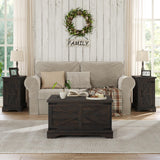 Furnideco Square Coffee Table with Storage Farmhouse Coffee Table with Lifting Top Modern Wood Center Table for Living Room Home Office, Dark Brown Furnideco