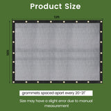 Windscreensupplyco 60-70% 10 FT X 12 FT Mesh Tarp/Shade Cloth 9-Needle Knitted Heavy Duty Black with Grommets for Green House, Garden, pergola, Pools, Dump Truck - MT1012BLKX1 WindscreenSupplyCo