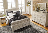 Signature Design by Ashley Bellaby Vintage Farmhouse 5 Drawer Chest of Drawers, Whitewash Signature Design by Ashley