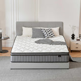 14 Inch Queen Mattress in a Box, Hybrid Cooling Gel Memory Foam & Pocketed Coils, Medium Firm, CertiPUR-US Certified, Pressure Relief, Motion Isolation Zentilla