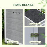 PawHut Duck Coop, Wooden Rabbit Hutch with Openable Roof, Removable Floor, Double Doors, Ramp, Weatherproof Pet House, Small Animal Outdoor Shelter for 2-4 Chickens, Geese, 25" x 32" x 30" PawHut