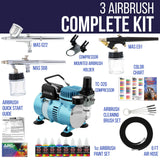 Master Airbrush Cool Runner II Dual Fan Airbrush System with Acrylic Paints, 3 Airbrushes, Guide - For Artists Master Airbrush