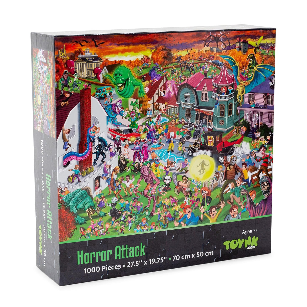 Horror Attack 1000-Piece Jigsaw Puzzle | Fun Brain Teaser, Toys & Games for Adults | 28 x 20 Inches Toynk