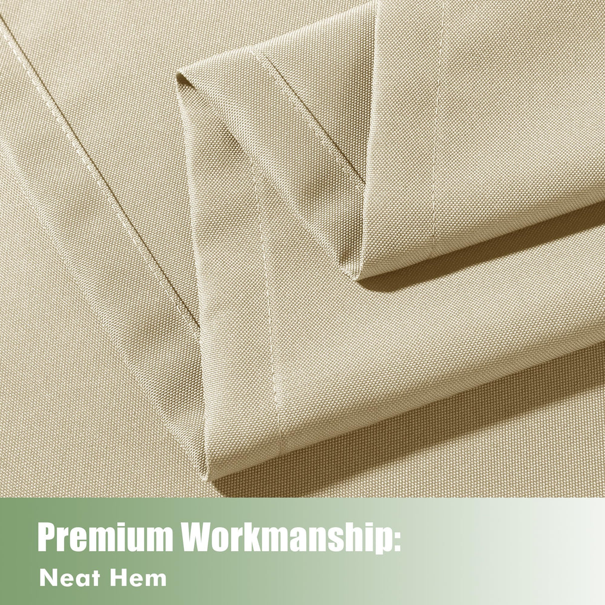 HolidayIdeas Outdoor Curtains for Patio Waterproof, 8 Panels - 54x84 Inches - Weatherproof Privacy Outsides Curtains for Cabana Porch Pergola, Sunlight & UV Blocking (Cream, Grommet Top) HolidayIdeas