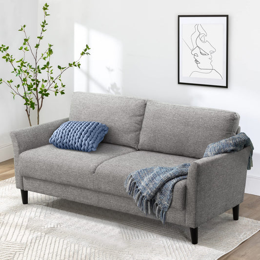 ZINUS Jackie Sofa Couch, Easy, Tool-Free Assembly, Soft Grey