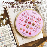 Bradove Beginner Embroidery Kit for Adults Kids, Learn to Embroider 37 Stitches and 13 Cute Patterns, Stitches Kit, Bead Embroidery Kit, Beginner Embroidery Practice Bradove