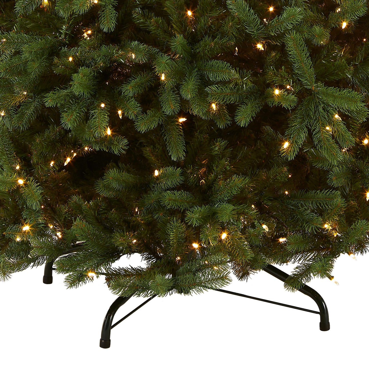 National Tree Company Pre-Lit 'Feel Real' Artificial Full Downswept Christmas Tree, Green, Douglas Fir, Dual Color LED Lights, Includes Stand and PowerConnect, 9 feet