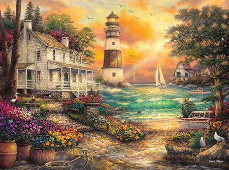 Buffalo Games - Chuck Pinson - Cottage By The Sea - 1000 Piece Jigsaw Puzzle Buffalo Games