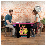 Arcade1Up Ms. PAC-MAN Head-to-Head Arcade Table with 12 Games, Multiplayer Control Panel, and 17-Inch Color LCD Screen, Black Series Edition ARCADE1UP