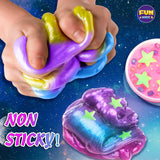 Toy Galaxy Slime Kit for Boys Girls 10-12, FunKidz Ultimate Metallic Slime Making Kit for Kids Ages 8-10 D.I.Y. Glow, Galactic, Fun Slime Gifts FUN KIDZ