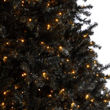 Nearly Natural 10ft. Black Artificial Christmas Tree with 950 Clear LED Lights and 3056 Tips Nearly Natural