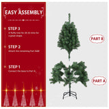 Yaheetech 4.5ft Premium Spruce Hinged Artificial Full Christmas Tree with 320 Branch Tips Holiday Xmas Tree with Metal Hinges and Foldable Base for Home Party Office Decoration Yaheetech
